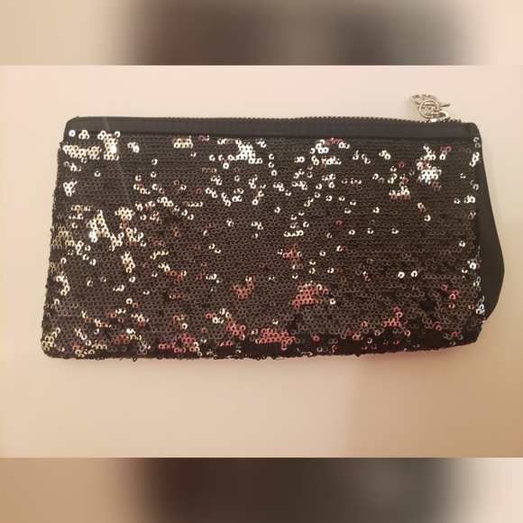 VICTORIA'S SECRET Sequin Mini Bag Small Clutch Zipper Purse - Picture 3 of 7